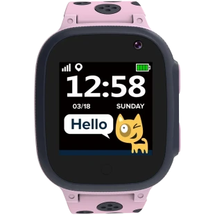 CANYON Sandy KW-34, Kids smartwatch, 1.44 inch colorful screen, GPS function, Nano SIM card, 32+32MB, GSM(850/900/1800/1900MHz), 400mAh battery, compatibility with iOS and android, Pink, host: 52.9*40.3*14.8mm, strap: 230*20mm, 42g