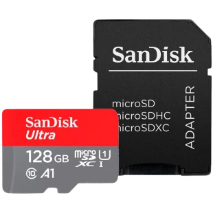 SANDISK Ultra microSDXC 128GB + SD Adapter 140MB/s A1 Class 10 UHS-I