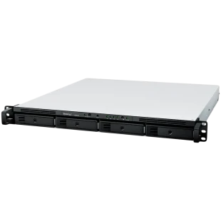 Synology RackStation RS822+, 1U, 4-bays, AMD Ryzen V1500B 4-core 2.2 GHz; 2 GB DDR4 ECC SODIMM, 1x free memory slot (up to 32GB upgradable); 4x RJ45 1GbE, 2x USB 3.1; PCIe Gen3 – Card/M2D20, 150W PS, 3yr warranty