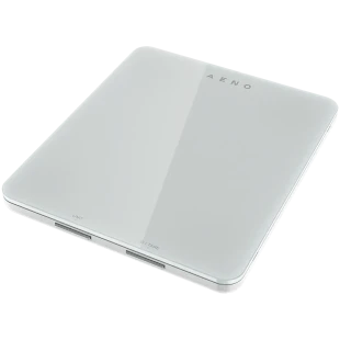 AENO Kitchen Scale KS1S Smart, Max load - 8 kg, Bluetooth, 10,000+ products & meals, 25 indicators analysis, Coffee mode, 6 unit conversion: kg, g, lb, fl, oz, ml, Material - glass