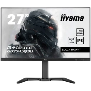IIYAMA Monitor LED GB2745QSU-B2 27" IPS 2560 x 1440 100Hz 250cd 1300:1 1ms HDMI DP USB HUB Tilt HAS