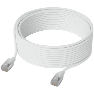 Ubiquiti UniFi UACC-Cable-Patch-EL-C6A-8M-W Premium Patch Cable Ultra-thin braided, designed and optimized for 10 GbE networking, RJ45
