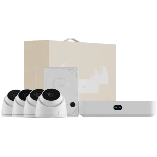 Ubiquiti UniFi UNVR-Instant-KIT-EU Compact Protect NVR Kit, includes (1) UniFi Protect NVR Instant with (4) G5 Turret Ultra cameras and (1) 1TB HDD, delivering an all-in-one solution for fast and effortless setup