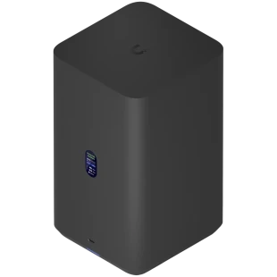 Ubiquiti UniFi UNAS-2-B-EU Network Attached Storage with (2) 3.5inch HDD bays, 2.5 GbE networking, USB-C connectivity, and an included PoE++ adapter, all in a compact footprint, black
