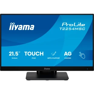 Iiyama ProLite T2254MSC-B2AG - LED monitor 22 inch 21.5 inch viewable touchscreen 1920 x 1080 Full HD 1080p 100 Hz IPS 300 cd m2 1300 1 4 ms HDMI DisplayPort speakers matte black T2254MSC-B2AG