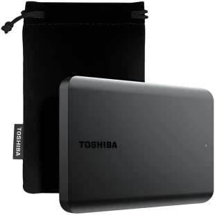 Toshiba External Hard Drive Canvio Basics Excl (2.5" 1TB, USB3.2 Gen 1, Black)