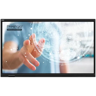 PRESTIGIO SOLUTIONS Multiboard 75-inch Light Series Gen 7, Android 14, Google EDLA, AI button, 8/128GB, 50TP, black