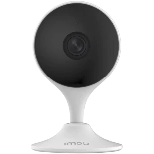 Cue 2, 3 MP resolution, 1/2.7 inch progressive CMOS sensor, ICR, H.265 H.264 video compression, up to 25 fps, 2.8 mm lens, field of view 112 deg H, 58 deg V, 131 deg D, night vision IR up to 10 m, 2.4 GHz Wi Fi, MicroSD up to 256 GB, built in mic/spe