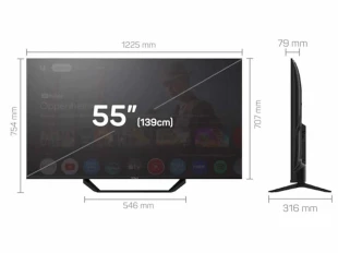 Televizor TESLA 65E655BUS/D-LED/65"/4K/smart/Google TV/crna