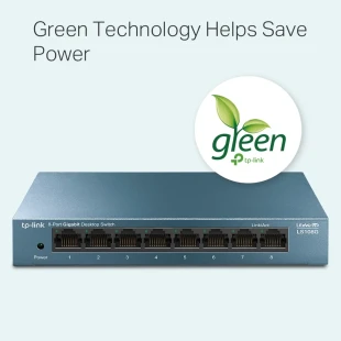 TP-Link Switch TP-LINK LS108G LiteWave Gigabit 8xRJ-45/10/100/1000Mbps/metalno kucište