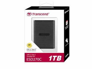 Transcend SSD TRANSCEND ESD270C 1000GB/eskterni/USB 3.1/crna