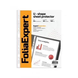 Expert U folija 80 mic 1/100 FOLIAEXPERT A4+ kristal 235x305mm