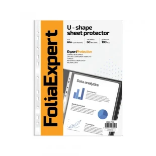Expert U folija 60 mic 1/100 FOLIAEXPERT A4+ kristal 235x305mm
