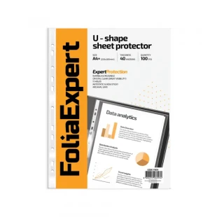Expert U folija 40 mic 1/100 FOLIAEXPERT A4+ kristal 235x305mm