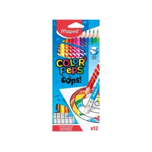 Drvene bojice Maped color peps sa gumicom 1/12