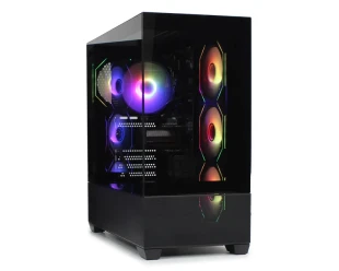 IG-MAX Kućište X218B-4F V2 ARGB Black Horizon glass