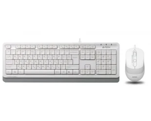 A4 TECH F1010 FSTYLER USB US bela tastatura + USB beli miš 