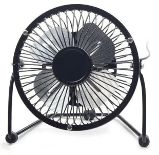 NF-03 Gembird USB 10cm desktop fan, black, METALNI VENTILATOR