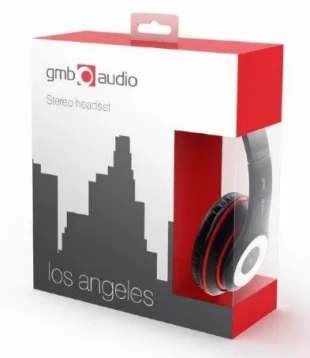 GEMBIRD MHS-LAX-B Gembird Stereo slusalice sa mikrofonom Los Angeles black (1x3,5mm)