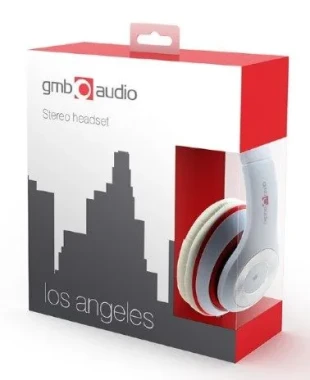 GEMBIRD MHS-LAX-W Gembird Stereo slusalice sa mikrofonom Los Angeles white (1x3,5mm)