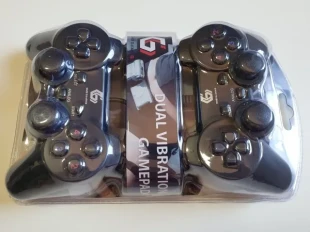 JPD-UDV2-11 ** Gembird USB 2.0 double analog vibration gamepad black (639)