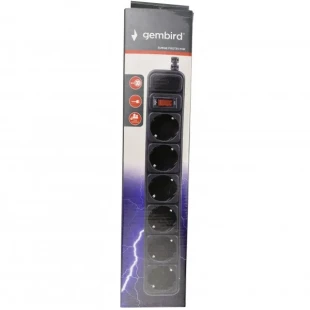 GEMBIRD SPG6-B-10 (3G1.5) ** Gembird produzni kabl sa zastitom 6 uticnica (3x1.5mm,16A,3500W) 3m black (527)