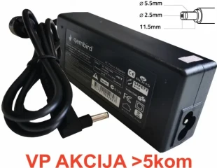 GEMBIRD NPA65-200-3250 (IB03) ** Gembird punjac za laptop 65W-20V-3.25A, 5.5x2.5mm Black (650)