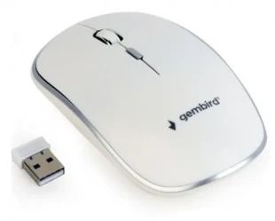 MUSW-4B-01-W Gembird Bezicni mis 2,4GHz opticki USB 800-1600Dpi white 115mm, visina-30mm
