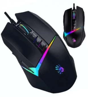 A4 TECH A4-W60 Max A4Tech Bloody RGB Gejmerski opticki mis, 2000Hz/100-10.000 Dpi, Black USB 135mm