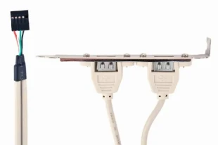 GEMBIRD CCUSBRECEPTACLE Gembird Double USB Receptacles on bracket 25cm