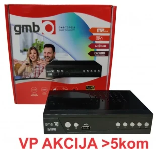 GEMBIRD GMB-TDT-033 ** DVB-T2/C SET TOP BOX USB/HDMI/Scart/RF-out, PVR, Full HD,H264, hdmi-kabl (1254)