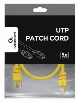 PP12-0.5M/Y Gembird Mrezni kabl, CAT5e UTP Patch cord 0.5m Yellow