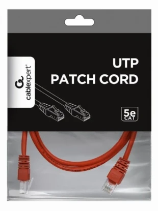 GEMBIRD PP12-1M/R Gembird Mrezni kabl, CAT5e UTP Patch cord 1m red