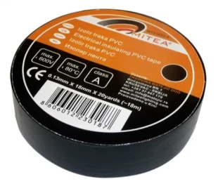 MIT.EL Izolir traka PVC crna 0.13mmX18mmX20yard M131820-1