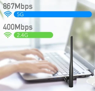 CUDY Cudy WU1400 AC1300 Wi-Fi USB 3.0 Adapter,2.4+5Ghz,5dBi high gain detach.antenna,AP(Alt.U1,U6)