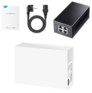 CUDY Cudy POE220 2x 30W Gigabit PoE+/PoE Injector, 802.3at/802.3af Standard, Data Power 100 Meters, Metal