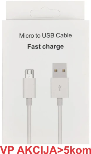 CCP-mUSB2-AMBM-1.0M ** Gembird USB 2.0 microUSB na USB kabl 1m, White (111)