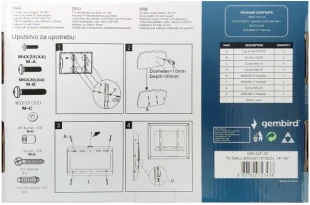 GEMBIRD WM-42F-05 * Gembird fiksni VESA max 20x20cm 15-42 max 25kg (229)