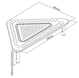 MS-TABLE-02 Gembird Podesivo postolje za monitor 500x285x120mm