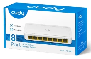 CUDY Cudy FS108D LAN 8-Port 10/100 Switch auto-negotiation RJ45 ports
