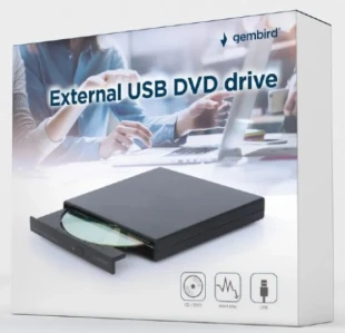 GEMBIRD DVD-USB-04 Gembird eksterni USB CD/DVD drive Citac-rezac, black