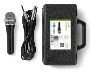 NEDIS MPWD50CBK Karaoke mikrofon, 6.35mm -72dB+, Sensitivity, 50Hz-15kHz, 5.0m + Kofer