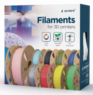 GEMBIRD 3DP-PLA-01-MTSG Mat PLA Filament za 3D stampac 1.75mm, kotur 1KG, Slate grey