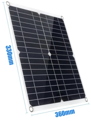 GEMBIRD SOL-PANEL20W RV Solarni panel USB spoljni, vodootporni, 20W, 330x360x3mm