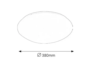 Lucas plafonjera LED 24W, 4000K, 38cm bela IP20 (3436)
