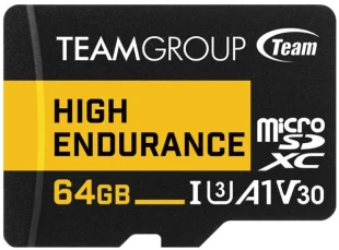 TEAM GROUP TeamGroup MICRO SDXC 64GB High Endurance UHS-I U3 V30, 100/50MB/s, THUSDX64GIV3002 ZA VIDEO NADZOR!