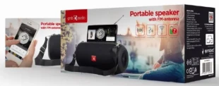 SPK-BT-17 Gembird Portable Bluetooth speaker +handsfree 2x5W, FM, USB, SD, AUX + antena black