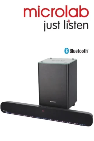 Microlab ROCKBAR500 * Soundbar + Subwoofer LED 60W, Bluetooth, Aux, Optical
