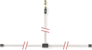 NEDIS ANFMBW105AT20 FM Antena IEC koaksijalni muški, Gold Plated, 50Ohm, Unshielded, 2m, PVC