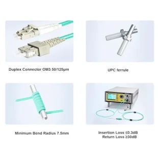 FO LC/UPC - SC/UPC MM OM3 DX LSZH Aqua 2.0mm 4769
